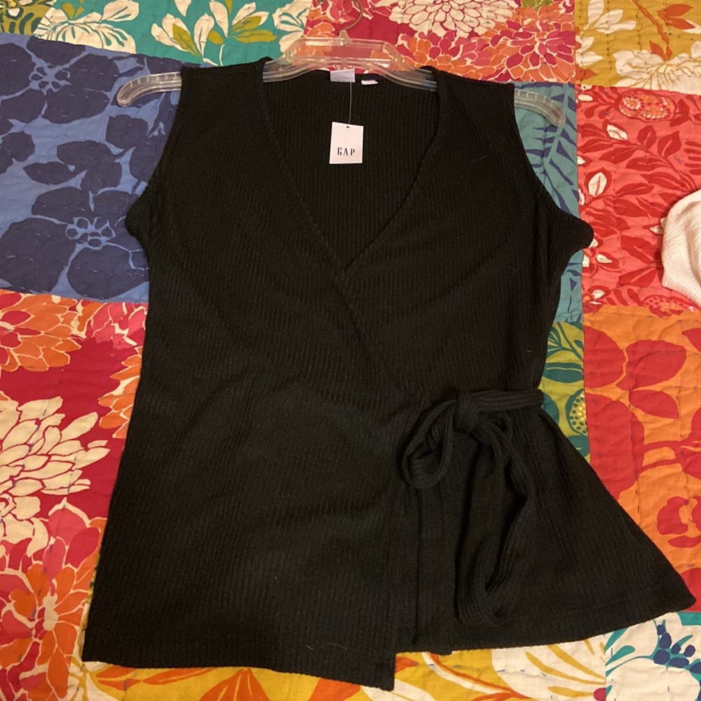 Gap Rib-knit Wrap Top